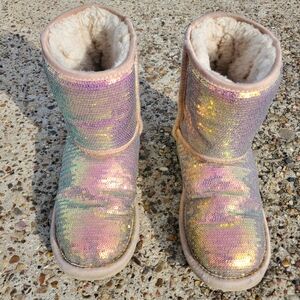 UGG Kids Boots with Iridescent Sequins